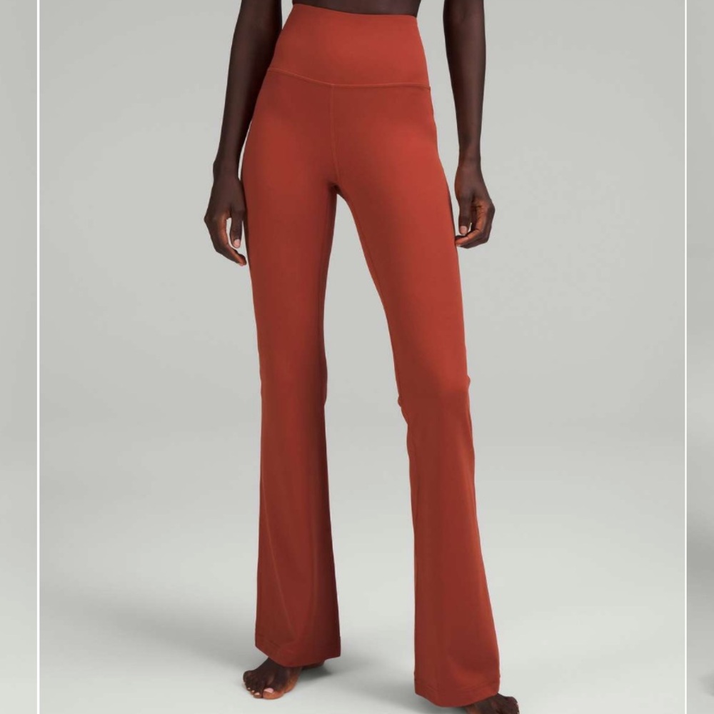 Lululemon Groove Super-High-Rise Flared Pant Nulu in Cayenne